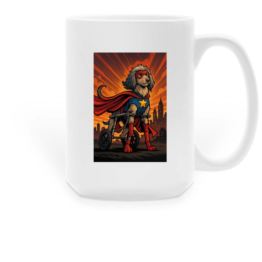 Super Jeffrey, a White Large Coffee Mug