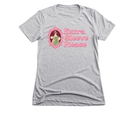 *Tailored* Extra Sleeve Please Collection, a Dark Heather Grey Women's Slim Fit Tee