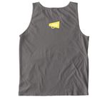 The Summer Cheerleader, a Grey Comfort Colors Tank Top (back-view)