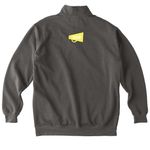 The Summer Cheerleader, a Pepper Comfort Colors Quarter Zip Pullover (back-view)