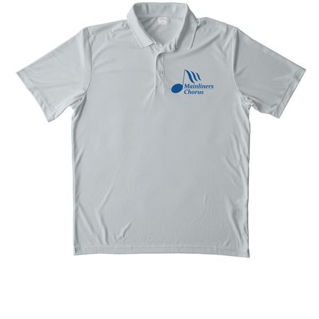 Dark Logo Polos, a Silver Unisex Performance Polo