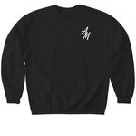 OUTLINE, a Black Softstyle Crewneck Sweatshirt (back-view)