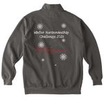 Winter Challenge awards&nbsp;, a Grey Comfort Colors Quarter Zip Pullover (back-view)