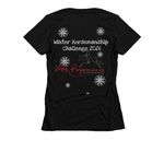 Winter Challenge awards&nbsp;, a Black Women's Slim Fit Tee (back-view)