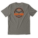More good things!, a Driftwood Grey Allmade Organic Cotton Mineral Dye Tee (back-view)