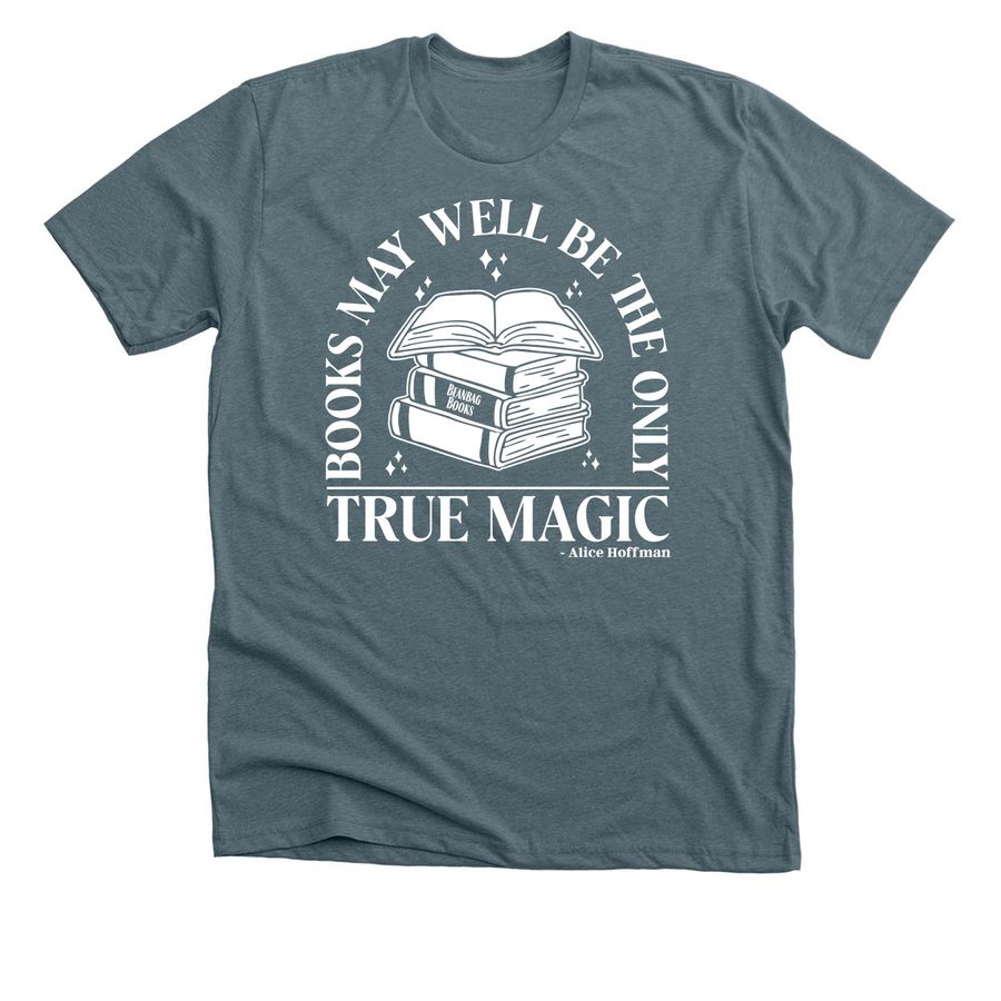 Beanbag Books: IBD 2026, a Heather Slate Premium Unisex Tee