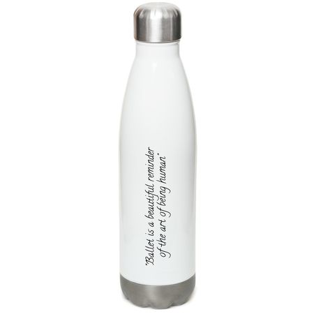 New Studio, Who Dis?, a White Stainless Steel Water Bottle (back-view)