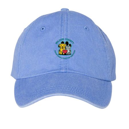 Hats, a Periwinkle Printed Pigment Dye Baseball Cap