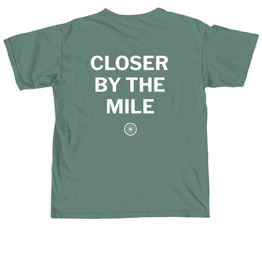 Meg's 8th Pan-Mass Challenge, a Light Green Comfort Colors Unisex Tee (back-view)