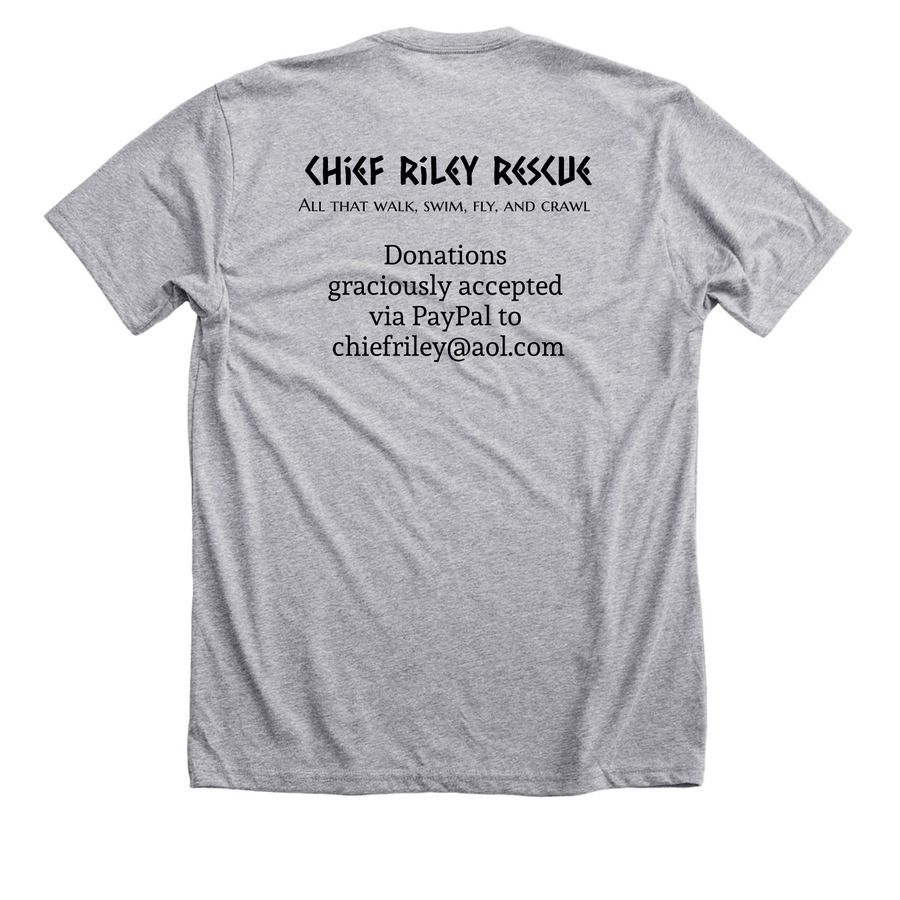 Rock a Tee for Chief Riley&nbsp;, a Athletic Heather Premium Unisex Tee (back-view)