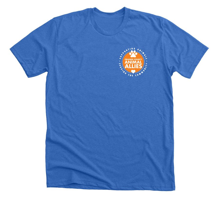OC Animal Allies Standard Merch!, a Heather True Royal Premium Unisex Tee