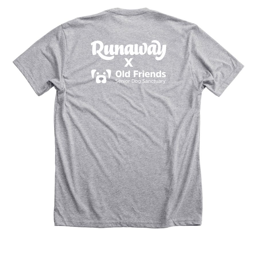 Runaway x OFSDS Game Shirt, a Athletic Heather Premium Unisex Tee (back-view)