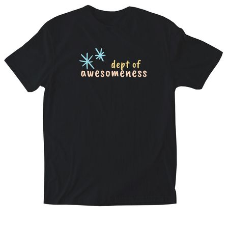 Dept of Awesomeness&nbsp;, a Black Softstyle Cotton Tee