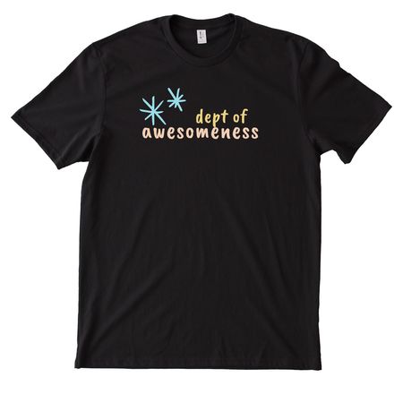 Dept of Awesomeness&nbsp;, a Deep Black Allmade Heavyweight Recycled Cotton Tee