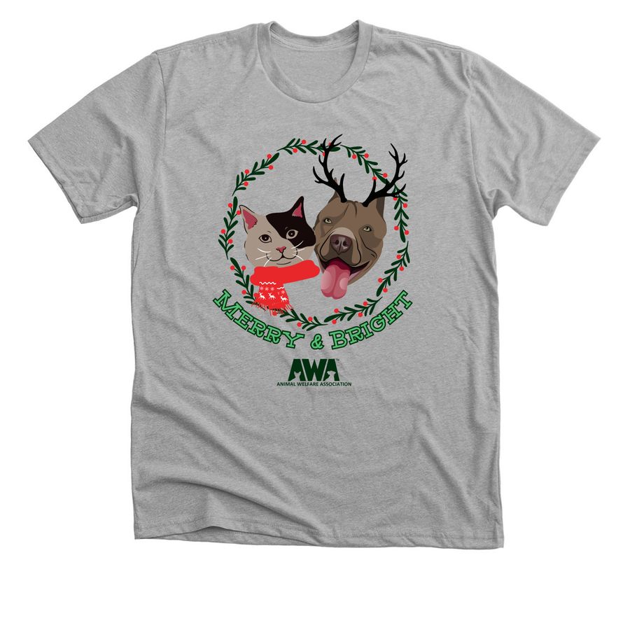 Merry & Bright, a Athletic Heather Premium Unisex Tee