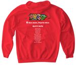 Rockin Rico Ringers, a Red Gildan Softstyle Pullover Hoodie (back-view)
