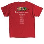 Rockin Rico Ringers, a Red Classic Unisex Tee (back-view)