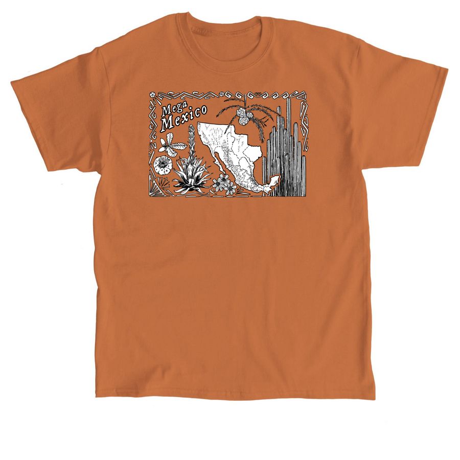 Mega Mexico, a Texas Orange Classic Unisex Tee