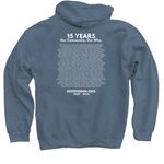 15th Anniversary Hope for HH (Adult), a Indigo Pullover Hoodie (back-view)