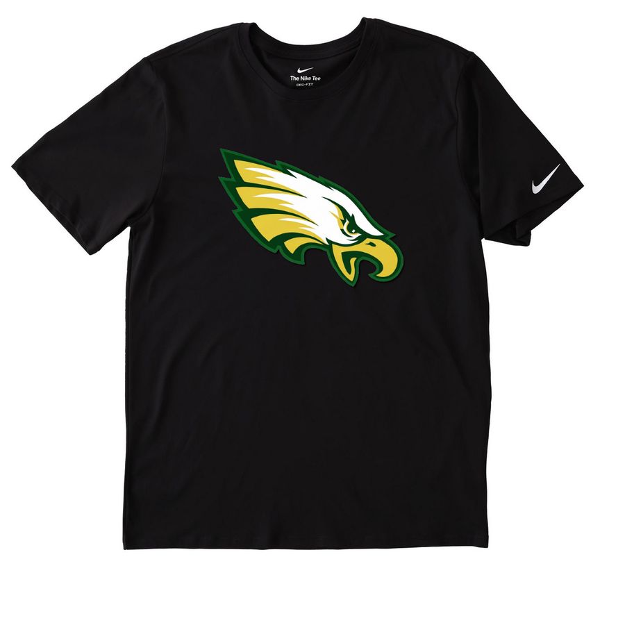 Lakeland Eagles Primary Logo, a Black Nike Dri-FIT Jersey Blend Performance Tee