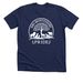 Pride Logo- Adult Navy/Green with White Print, a Solid Navy Blend Premium Unisex Tee