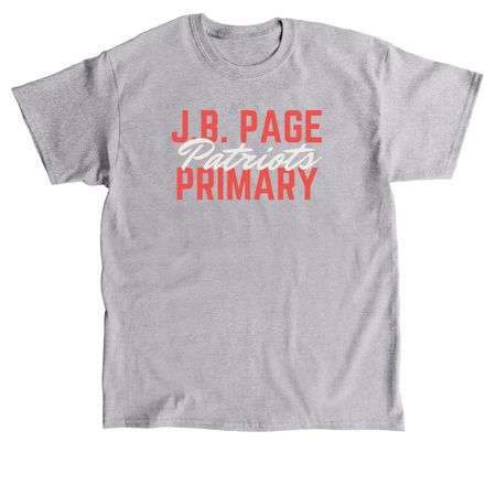 Page Primary Classic Collection - Red Logo, a Sport Grey Classic Unisex Tee