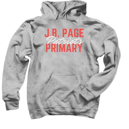 Page Primary Classic Collection - Red Logo, a Sport Grey Pullover Hoodie