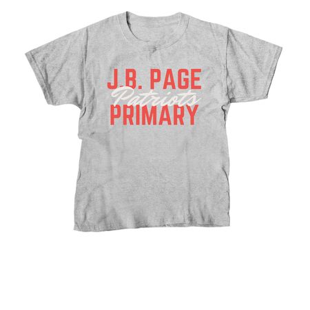 Page Primary Classic Collection - Red Logo, a Sport Grey Youth Unisex Tee