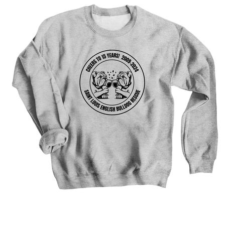 15th Anniversary, a Sport Grey Crewneck Sweatshirt