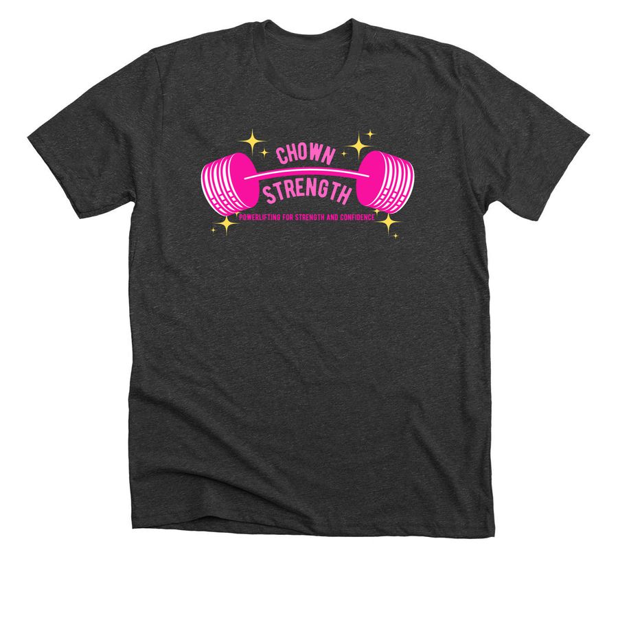 Chown Strength, a Dark Grey Heather Premium Unisex Tee