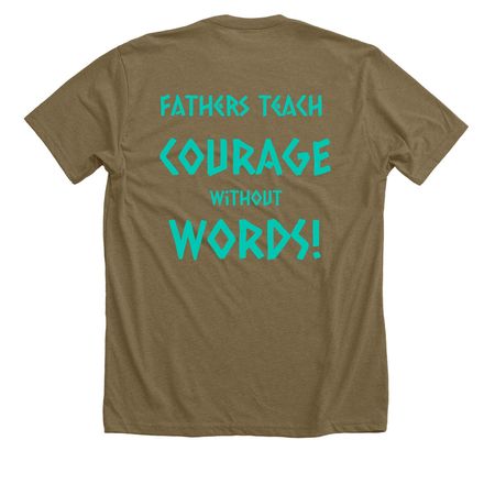 FATHER FIGURE, a Heather Olive Premium Unisex Tee (back-view)
