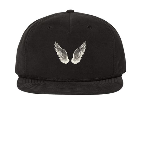 Angel wings Hats, a Black Printed Umpqua Snapback Cap