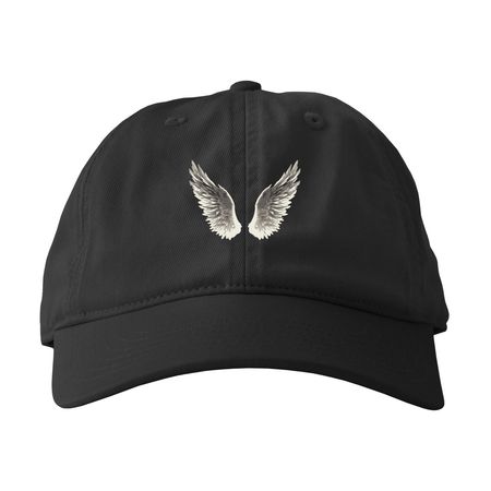 Angel wings Hats, a Black Printed Eco Baseball Cap