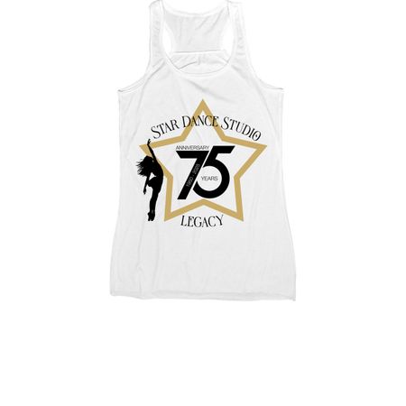 Star Dance Studio Official Merchandise 2025, a White Women's Racerback
