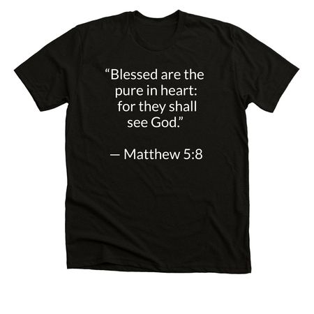 Matthew 5:8, a Solid Black Blend Premium Unisex Tee