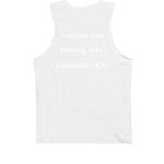 InterArts Tank Top, a White Premium Cotton Tank (back-view)