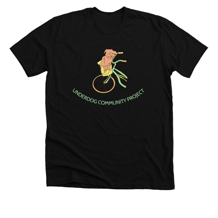 Modes of Transportation: Bike Dog, a Solid Black Blend Premium Unisex Tee