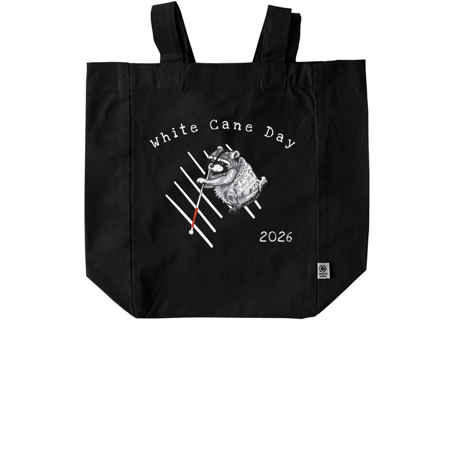2026 Dark Background Totes, a Black Recycled Cotton Tote Bag