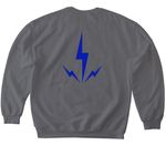 LAC GEAR, a Charcoal Softstyle Crewneck Sweatshirt (back-view)