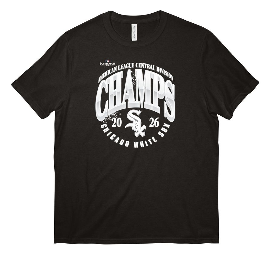 Chicago White Sox 2026 Al Central Division Ch, a Deep Black All-American Unisex Tee