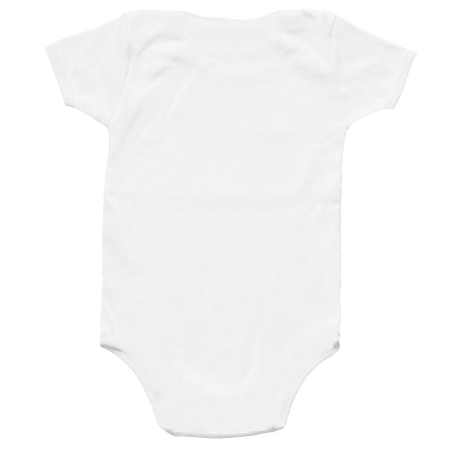 Rock Your Socks Onesies, a White Infant Onesie (back-view)