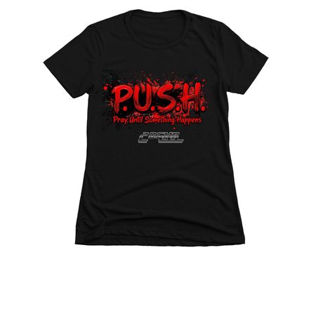 P.U.S.H., a Black Women's Slim Fit Tee