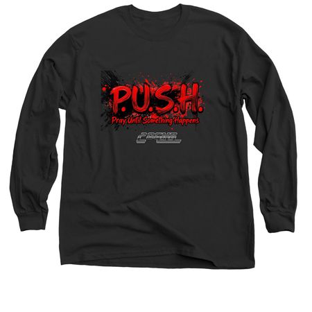 P.U.S.H., a Black Classic Long Sleeve Tee