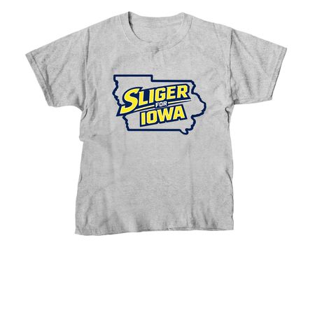 Sliger for Iowa Youth, a Sport Grey Youth Unisex Tee