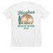 Hughes Beach Week 2025, a Solid White Blend Premium Unisex Tee (back-view)