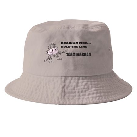 Team Warren Hats, a Khaki Printed Bucket Hat