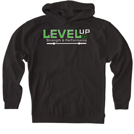 Inverted Logo, a Black Heavyweight Pullover Hoodie