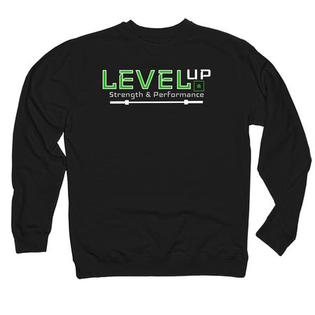 Inverted Logo, a Black Midweight Crewneck Sweatshirt
