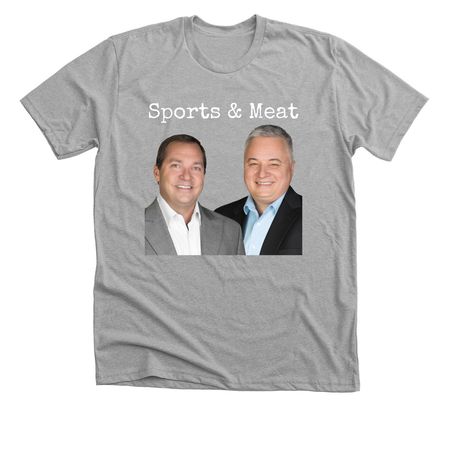 Sports and Meat, a Athletic Heather Premium Unisex Tee