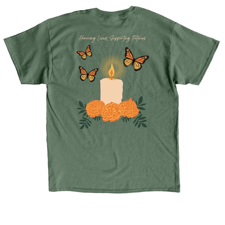Honoring Lives, Supporting Futures, a Military Green Classic Unisex Tee